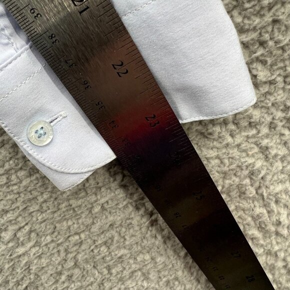 Tahari Mens Shirt Small Blue Button Front Long Sleeve Slim Fit Non Iron Stretch - Picture 10 of 10